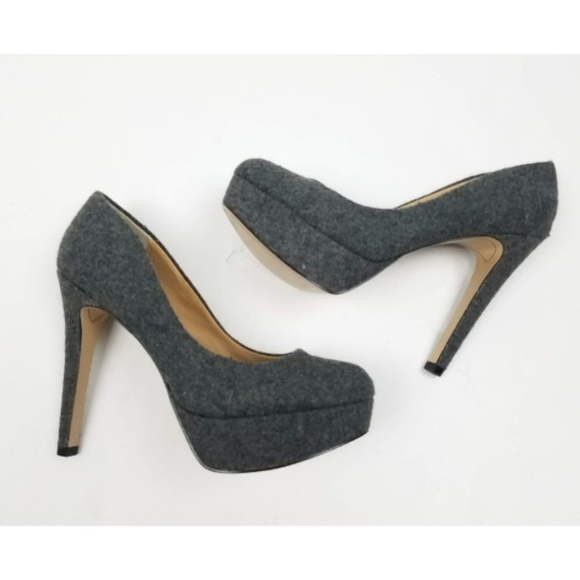 Dolce Vita Shoes - Dolce Vita Rosane Gray Flannel Platform Pumps
